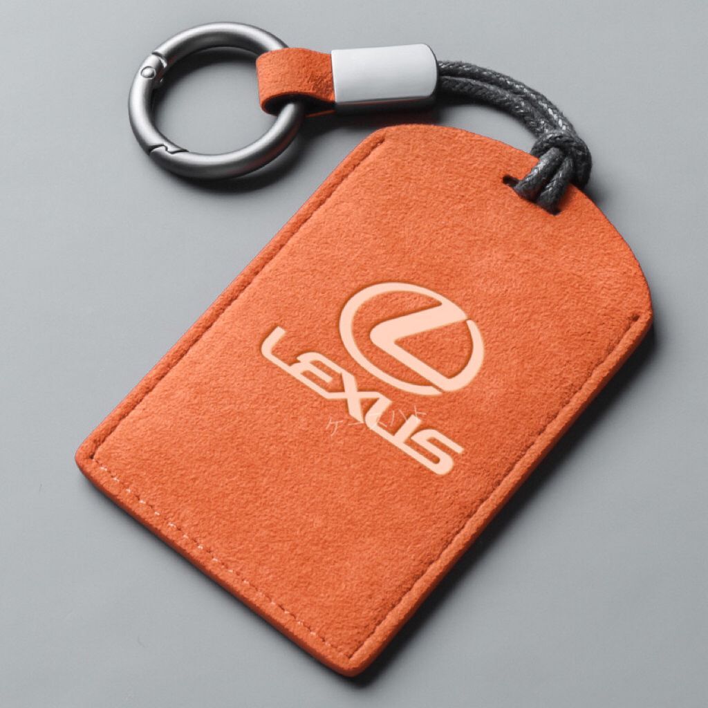 レクサス専用 キーケース アルカンターラ製 LEXUS キーカバー キーホルダー IS LS NX UX RX カード式 4色