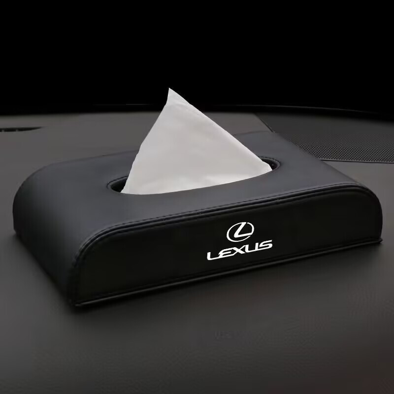 レクサス ティッシュボックス ティッシュペーパーケース LOGO付き 車内収納 インテリア LEXUS IS LS RX NX CT LC RC GS LX UX ES HS