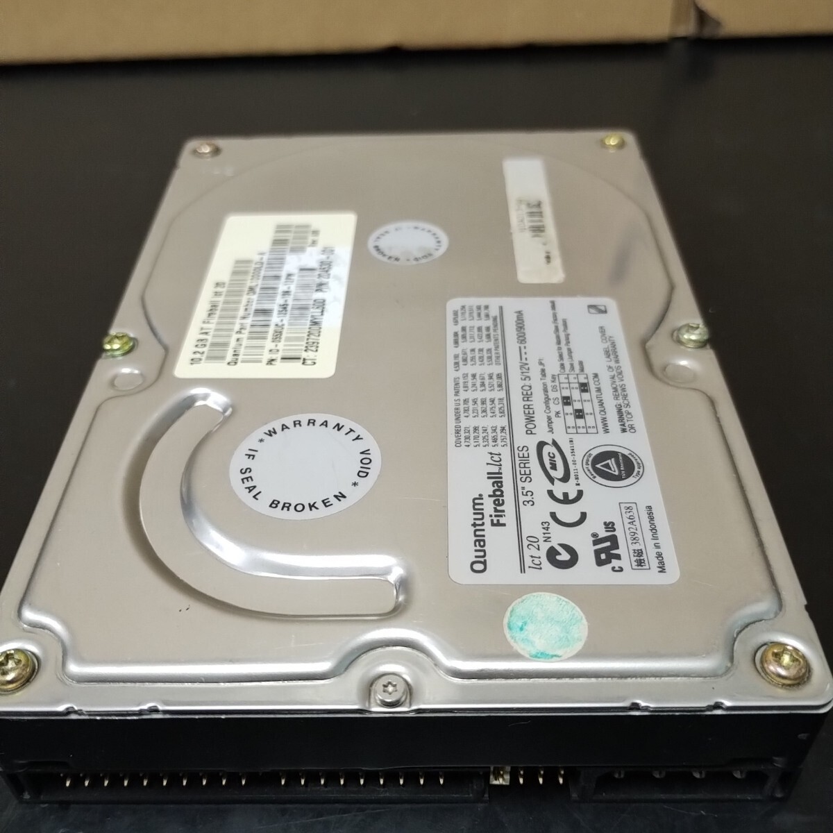 O21 QUANTUM HDD 3.5インチ 10.2GB UltraATA IDE FIREBALLlct20 10 中古品 CrystalDiskinfo 正常判定