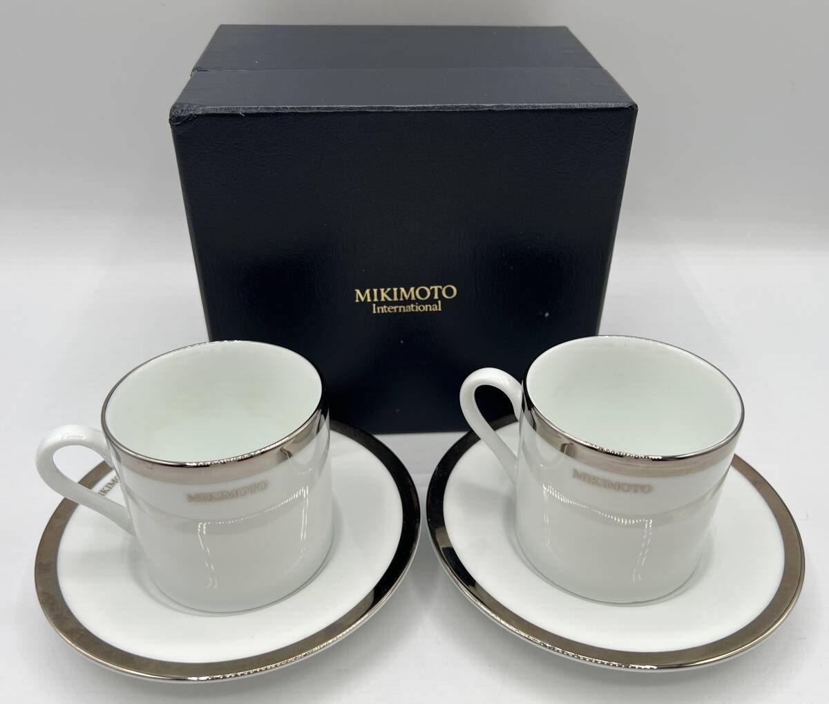MIKIMOTO International ミキモト カップ ソーサー ペア ティーカップ 2点セット コ1454-B