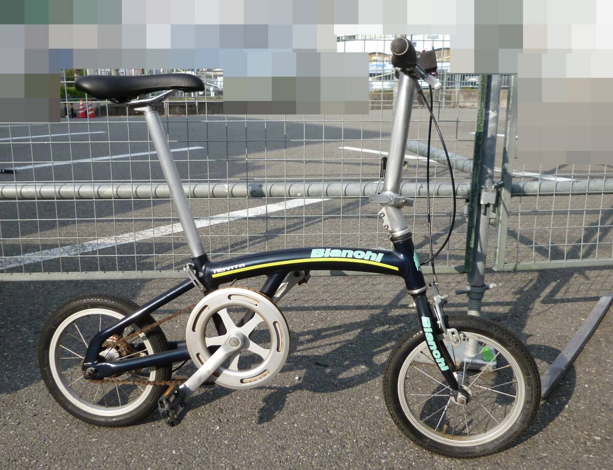 A1084a BIANCHI ビアンキ ハンドル折り畳み自転車 ミニベロ 小径車 novita ノビータ 14インチ 店頭受取歓迎 大阪・茨木市