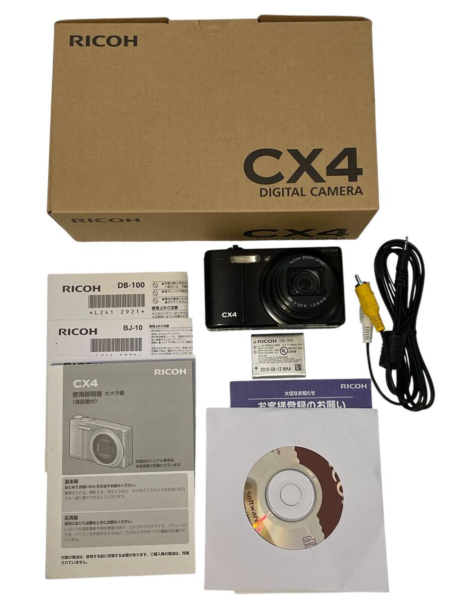 RICOH CX4 リコー　ブラック　黒　コンパクトデジタルカメラ　バッテリー付き　