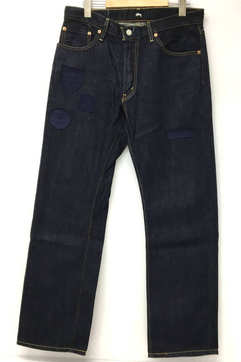 S11-030-133▲【中古/送料無料】Levi's STUSSY リーバイス ステューシー SS505 00505-0709 PCL15-101B ワッペン デニム ジーンズ W32/L30