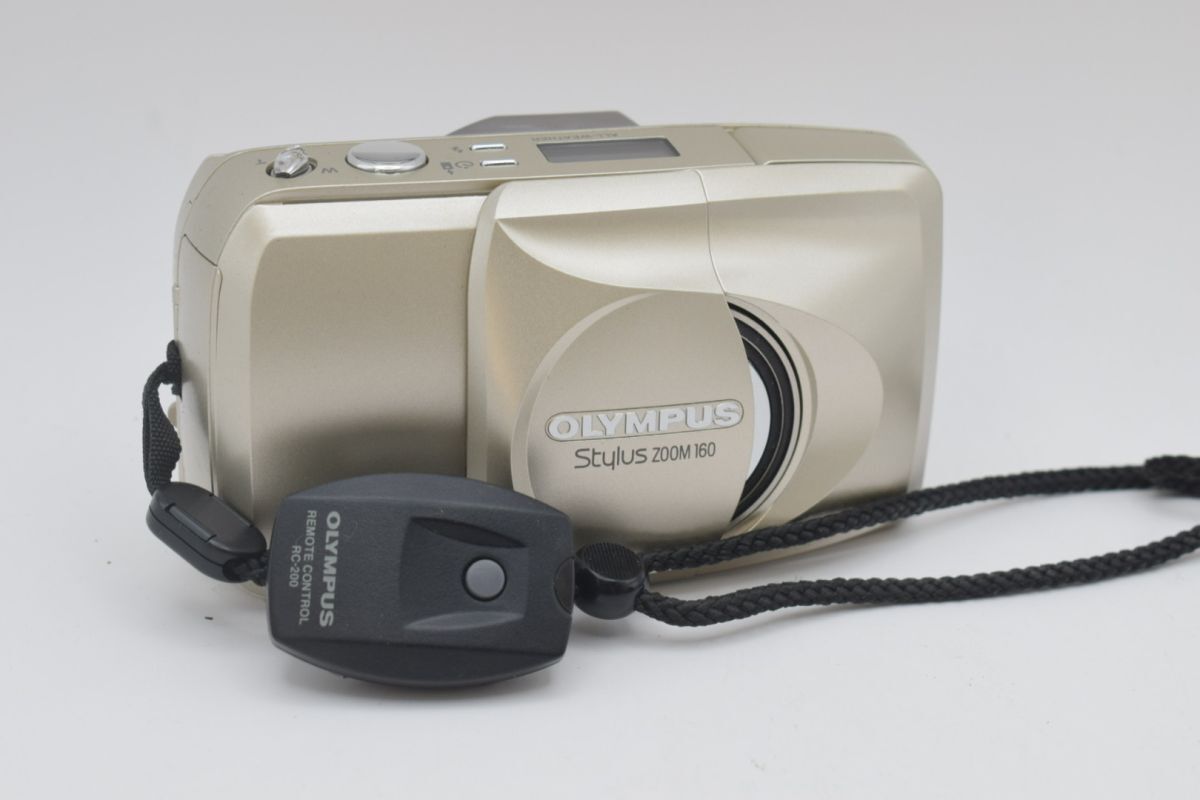 【38-2603-48-11】 OLYMPUS オリンパス コンパクトフィルムカメラ Stylus ZOOM 160 ED LENS 38-160mm フィルムカメラ用リモコン RC-200付き