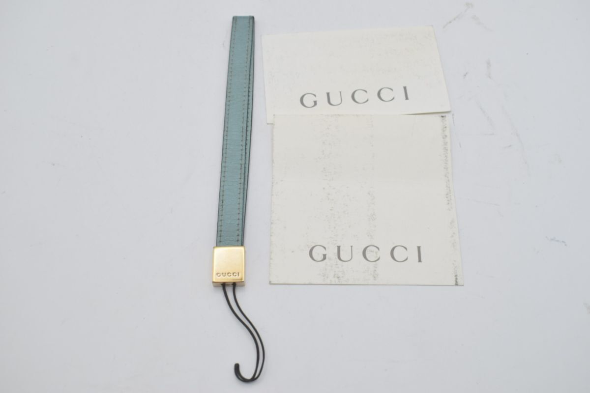 【15-2604-1012】GUCCI グッチ 携帯ストラップ GG ロゴ チャーム