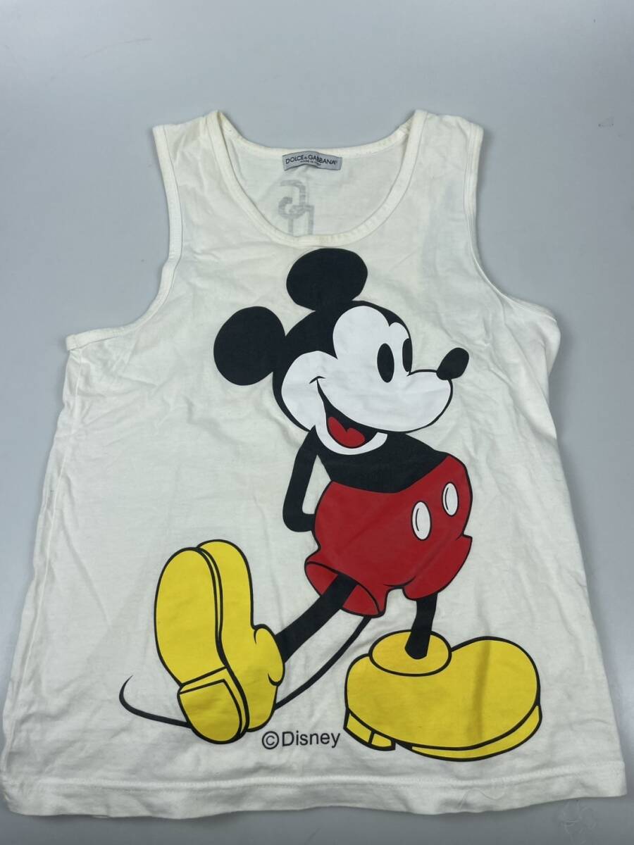 DOLCE&GABBANA×Disney ドルチェ＆ガッバーナ ディズニー ミッキーマウス プリント タンクトップ サイズ 44
