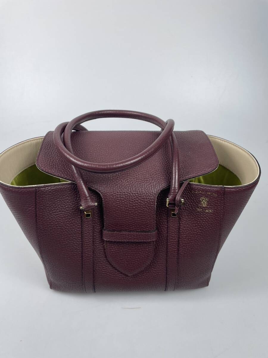 【22-2604-4-6】 A.D.M.J. エーディーエムジェイ ウィング トートバッグ ボルドーカラー レザー