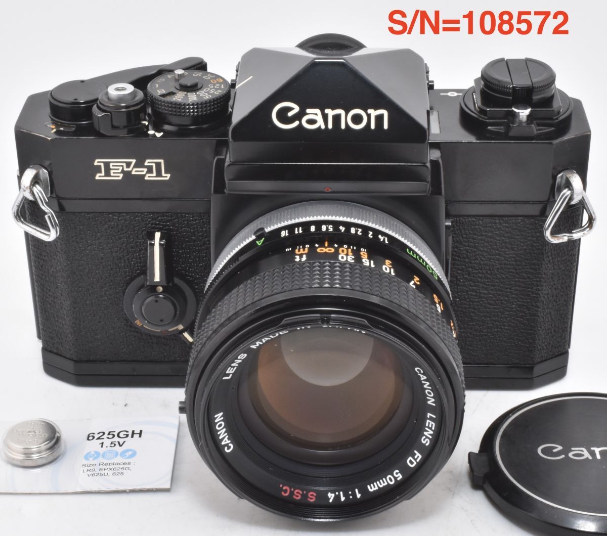 【EF-5RP測定】CANON F-1(前期モデル)+FD50mmF1.4 S.S.C._整備済(108572_EM52)