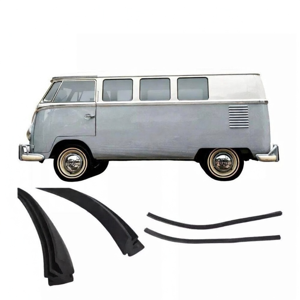 ペア 2個セット 40cm 16インチ ベントウィング ピラー トップ ポスト シール ゴム Volkswagen ワーゲン 空冷VW T2 バス コンビ 1952-1967