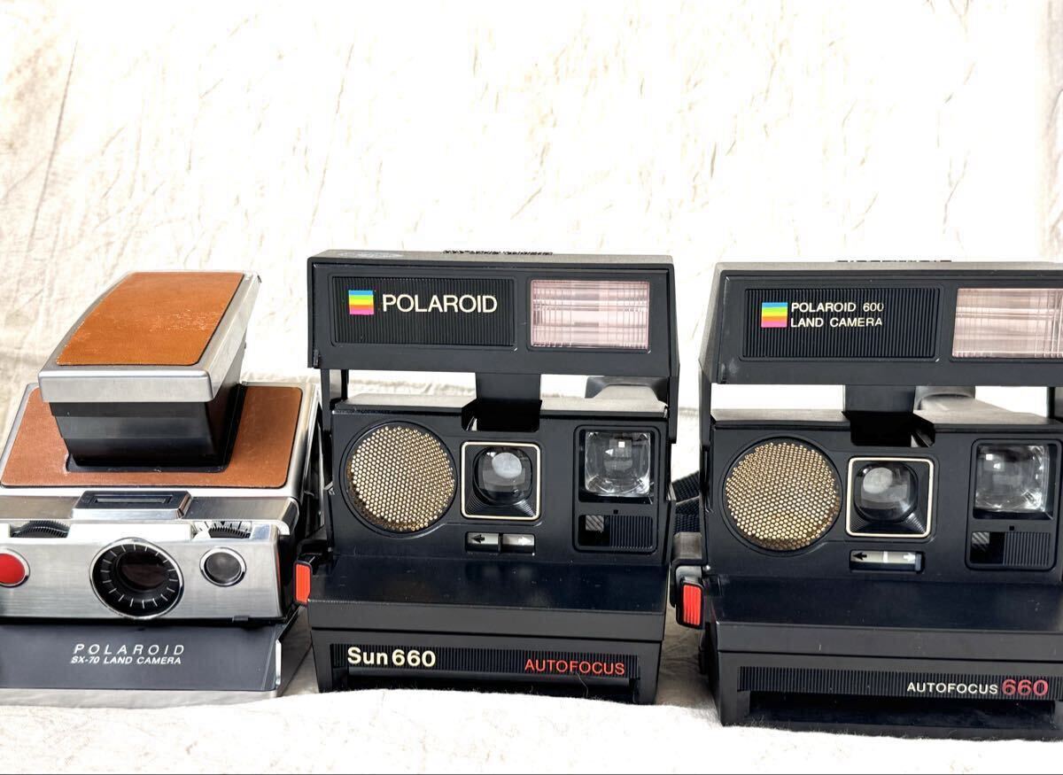 3台まとめ！ POLAROID SX70 Sun660 AF ポラロイド インスタントカメラセット ジャンク扱いです。