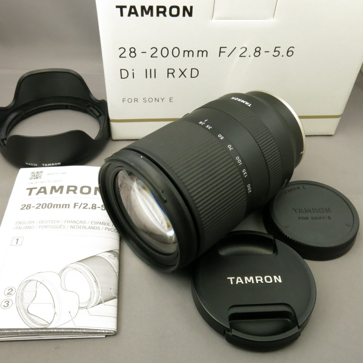 【美品】TAMRONタムロン　ソニーE用28-200mmF2.8-5.6DiIII A071　SONYソニーEマウント★NO.10047