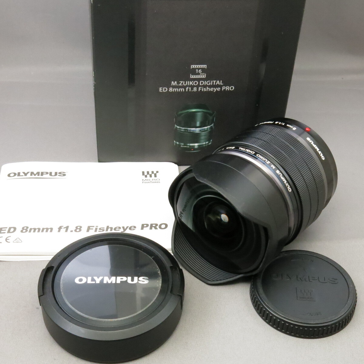 【美品】OLYMPUSオリンパス　M.ZUIKO DIGITAL8mmF1.8FISHEYE PRO　マイクロフォーサーズ用★NO.10031
