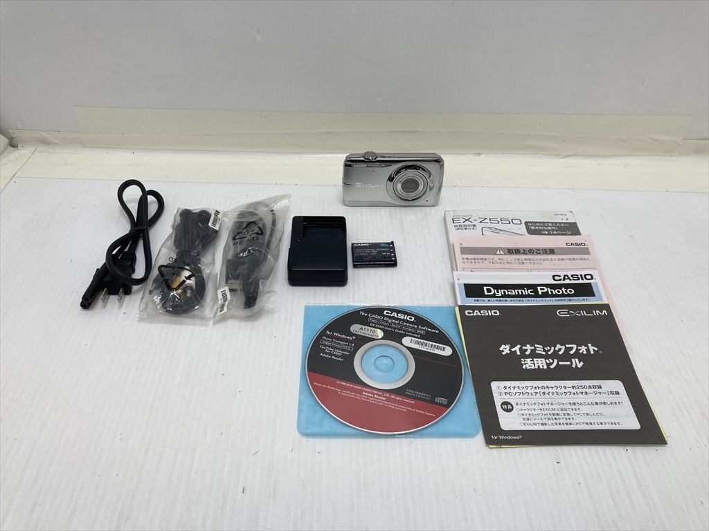 下松)CASIO カシオ デジタルカメラ EXILIM ZOOM EX-Z550 エクシリム シルバー デジカメ コンデジ ◆★E260405R08A PD05A