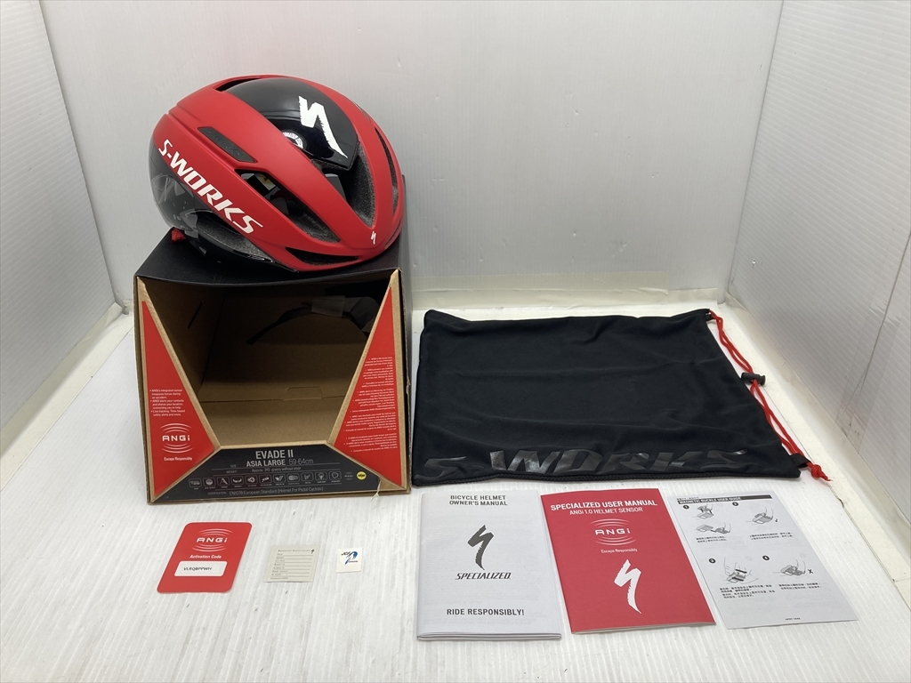 下松)SPECIALIZED スペシャライズド ヘルメット S-WORKS EVADE Ⅱ イヴェード2 Lサイズ 59-64cm 現状品 ◆★B260416R02A PD16A