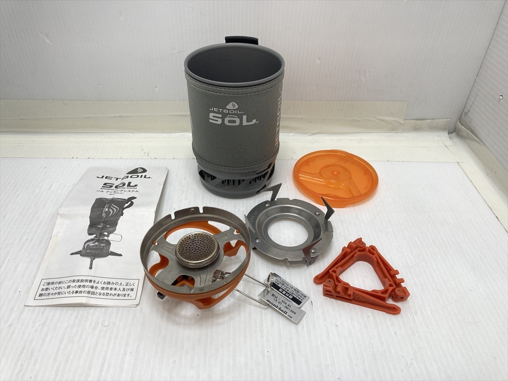 下松)JETBOIL ジェットボイル SOL ソル シングルバーナー2013年製 ボトムカバー欠品 現状品 ◆★J260420R05B PD20A