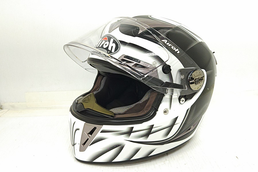 下松)Airoh GP2 FUSION フルフェイスヘルメット Lサイズ 59-60cm 傷多数あり 現状品 ▲★C260403N03B PD03C