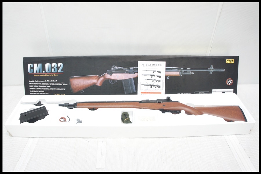 福岡)美品 CYMA CM032 M14 フェイクウッド 電動ガン