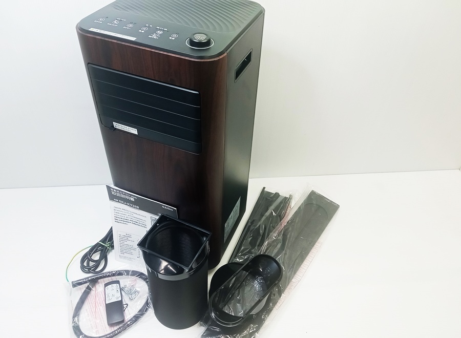 下松)【美品】移動式エアコン 冷風機 SKJ-KY26B スポットエアクーラー S.Kjapan エスケイジャパン 木目 2025年 ◆N2508074 NH31A