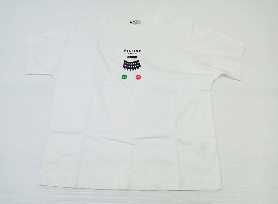 下松)【美品】PICONE ピッコーネ 半袖T シャツ トップス ホワイト系 レディース サイズ 38 ◆N2604050 PD16A
