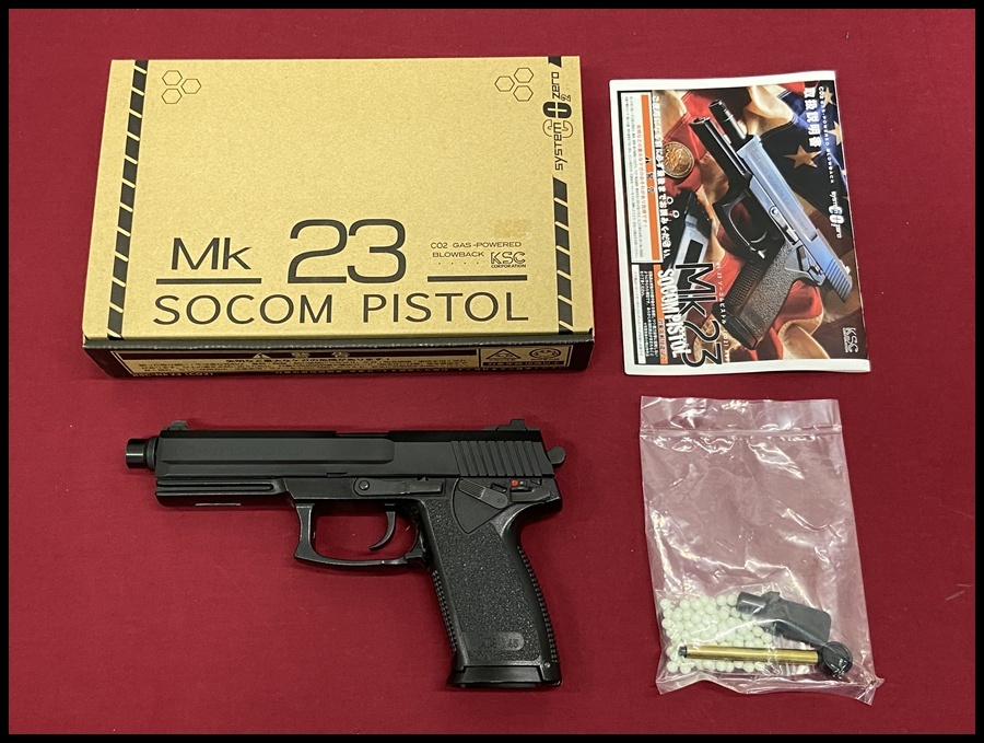 カメ) 【ジャンク】KSC ガスガン MK23 SOCOM PISTOL ソーコムピストル(CO2) ABS 現状品 【品番：4544416068002】