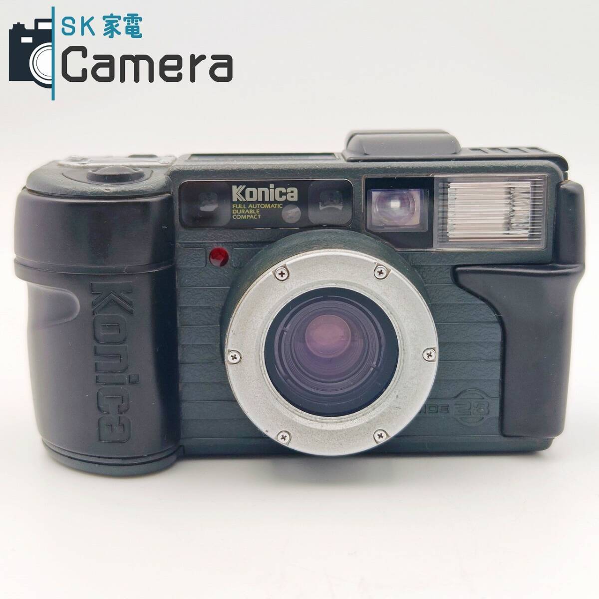【中古】 Konica 現場監督 WIDE28 テスト用フィルムにて確認済 コニカ コンパクトフィルムカメラ