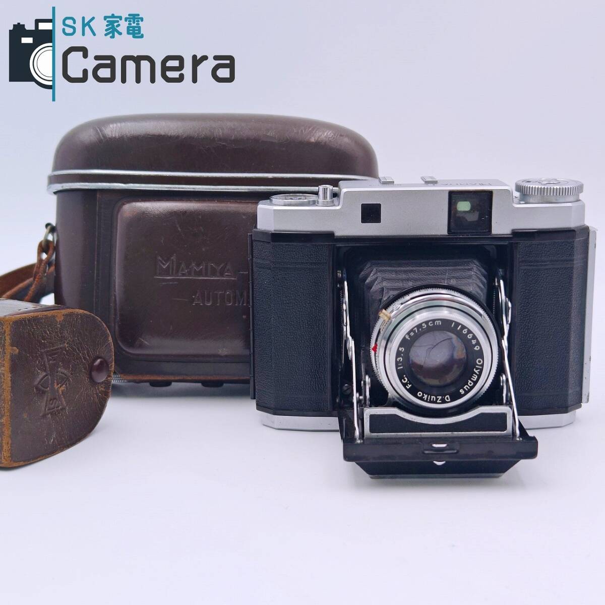 【中古】 MAMIYA-6 AUTOMAT D.Zuiko F.C. 7.5cm ｆ3.5 マミヤ 6 オートマット 革ケース付