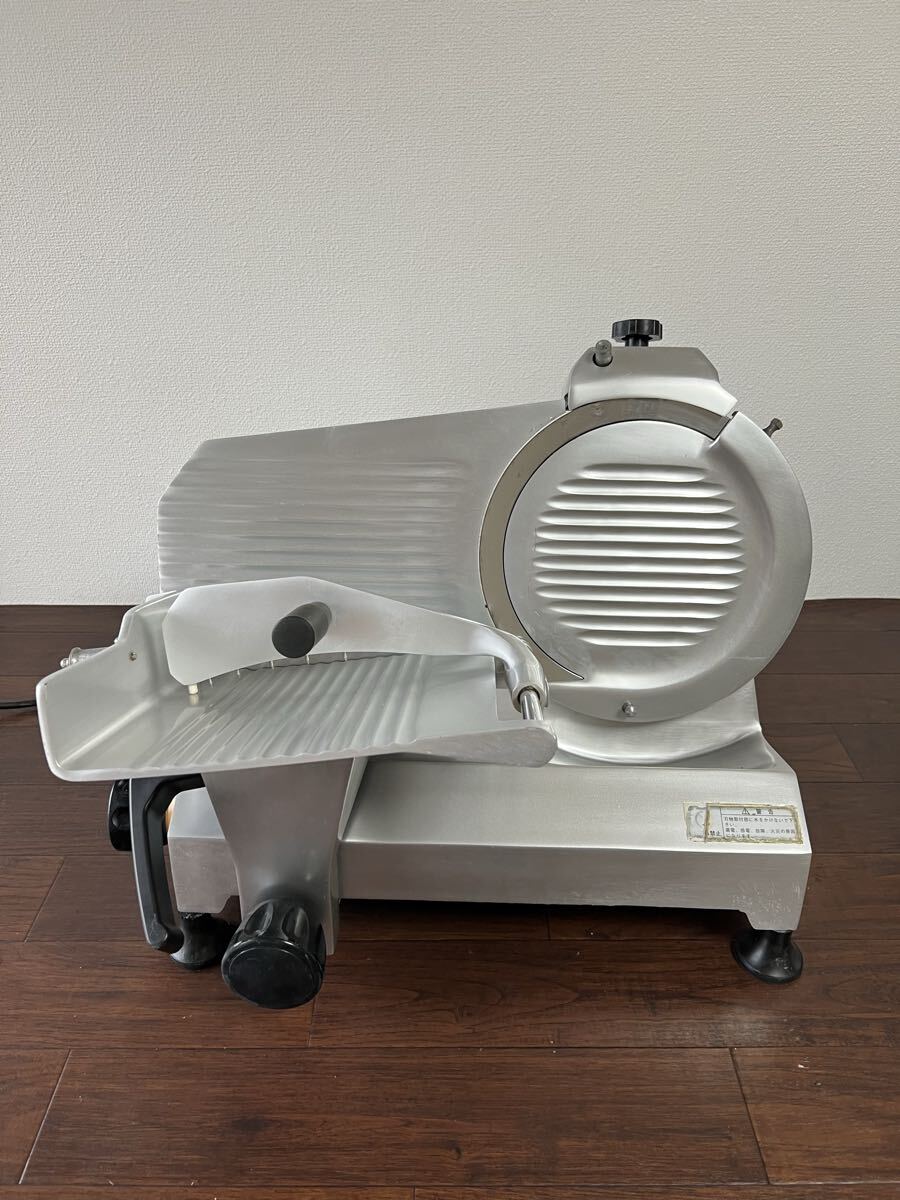 中部コーポレーション 厨房機器 業務用 ユニバーサルスライサー CHUBU ハムスライサー AGATA-250 通電動作確認済 中古 