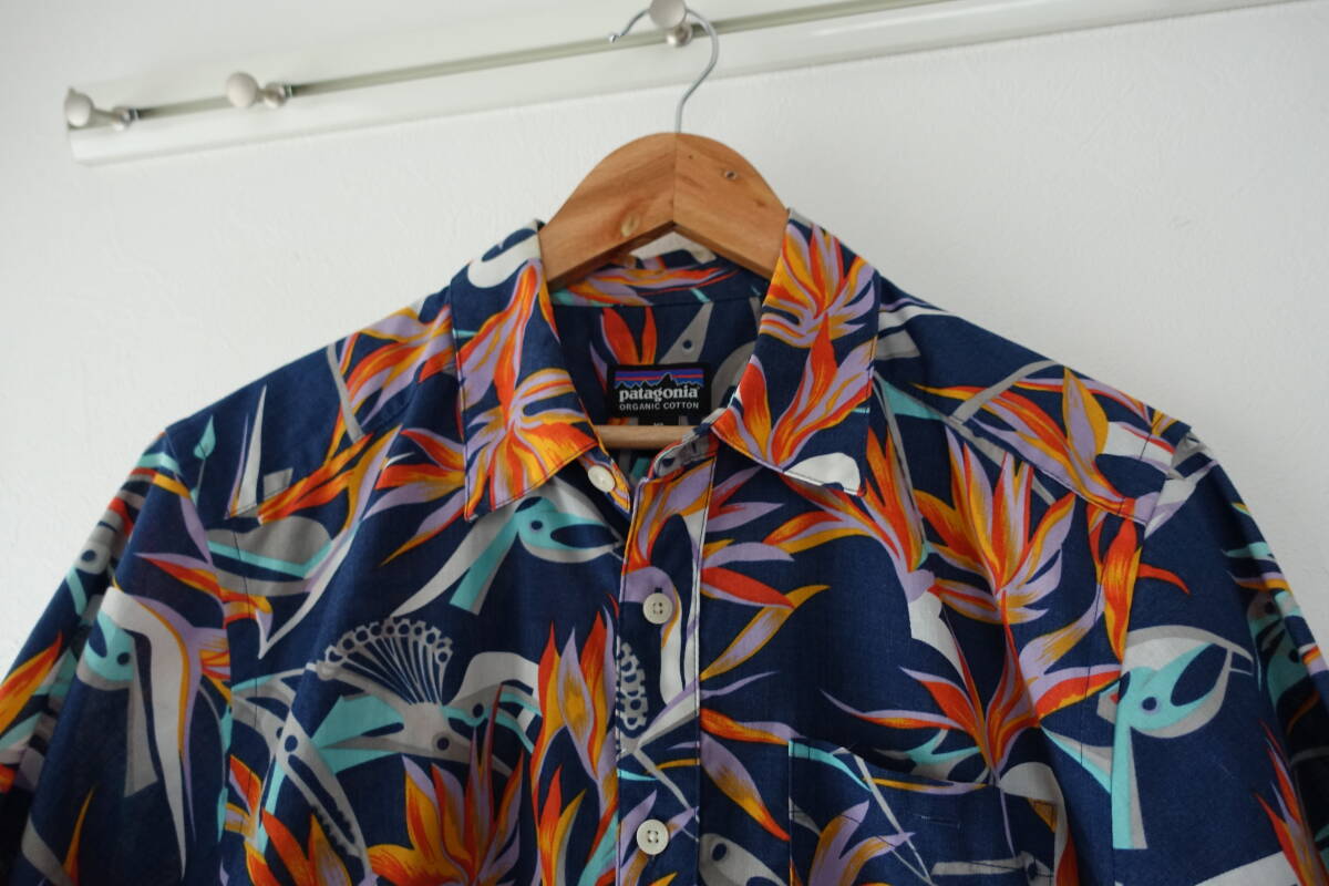 patagonia パタゴニア ピトン パラダイス 極楽鳥 アロハシャツ 半袖シャツ XSサイズ