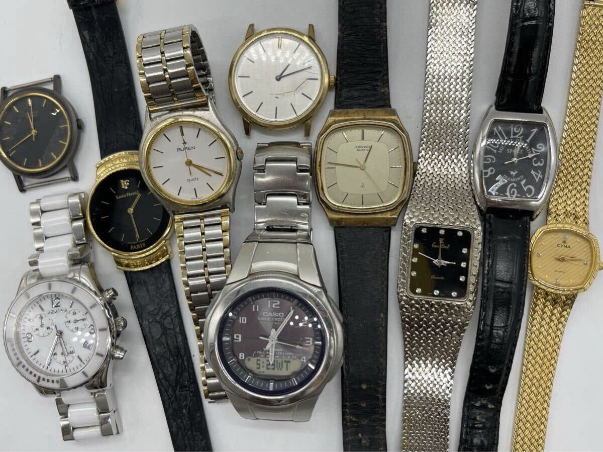 1円スタート 稼働あり 腕時計 まとめ売り セイコー シチズン カシオ等 クォーツ メンズ レディース 10本セット 現状品