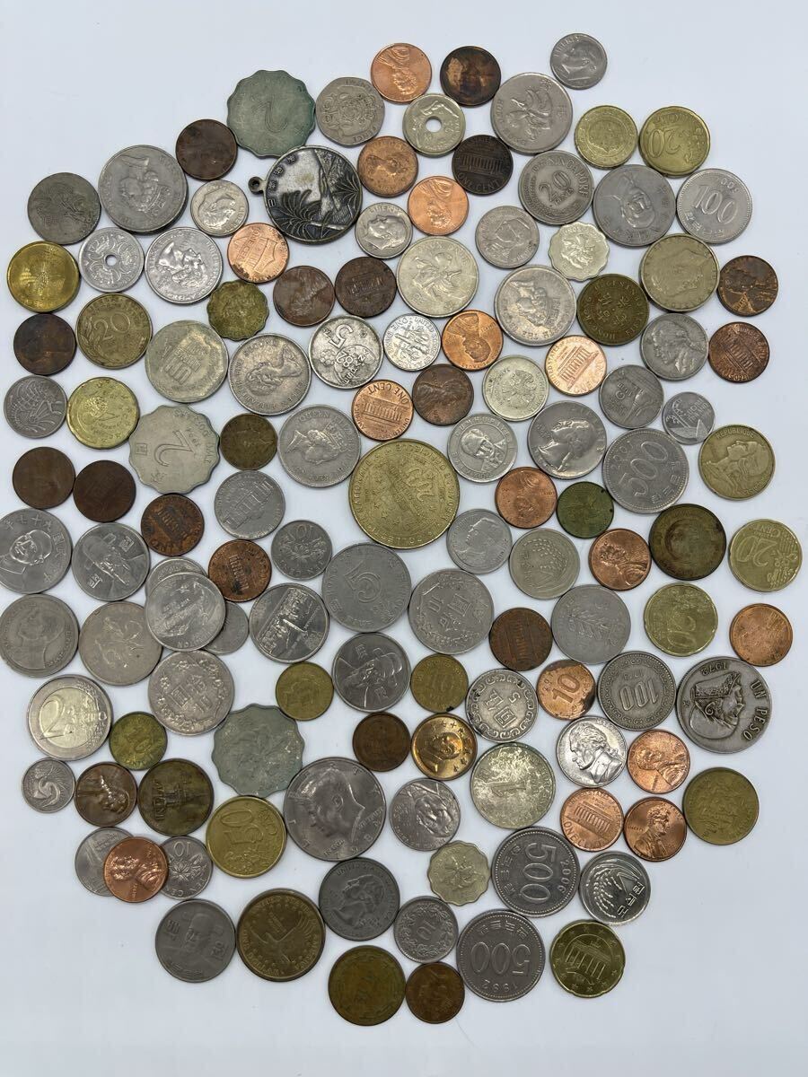 外国コイン まとめ 約0.6kg 約600g 大量セット 世界コイン 古銭 海外硬貨 ミックス レア含む可能性あり 1円スタート