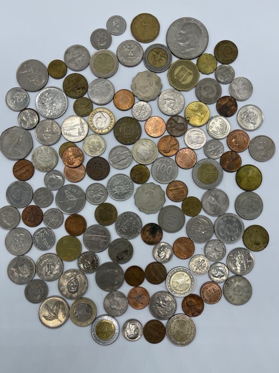 外国コインまとめ 約540g 世界各国 硬貨 ミックス 古銭 海外コイン 未選別 希少 1円スタート 銀貨含むか不明