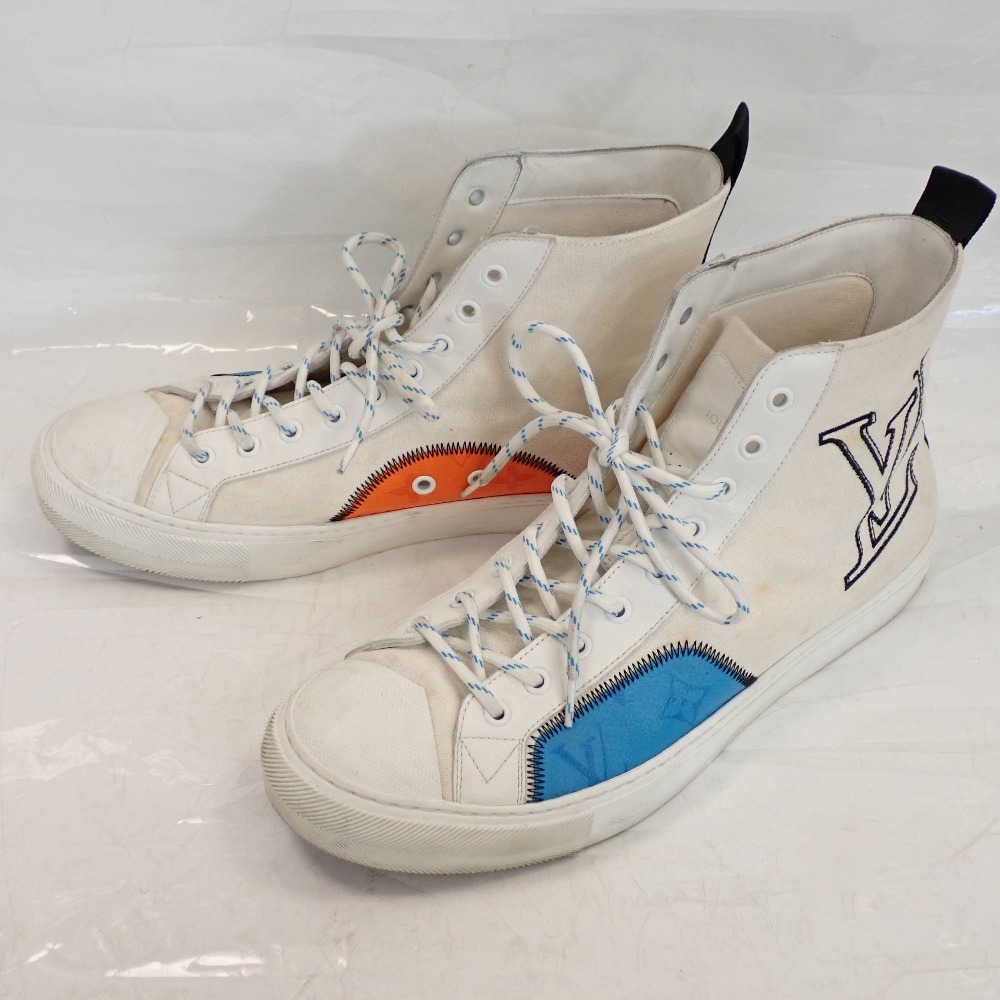 Th684381 ルイ・ヴィトン タトゥーライン ハイカットスニーカー キャンバス サイズ：8 靴 モノグラム LVロゴ LOUIS VUITTON 中古