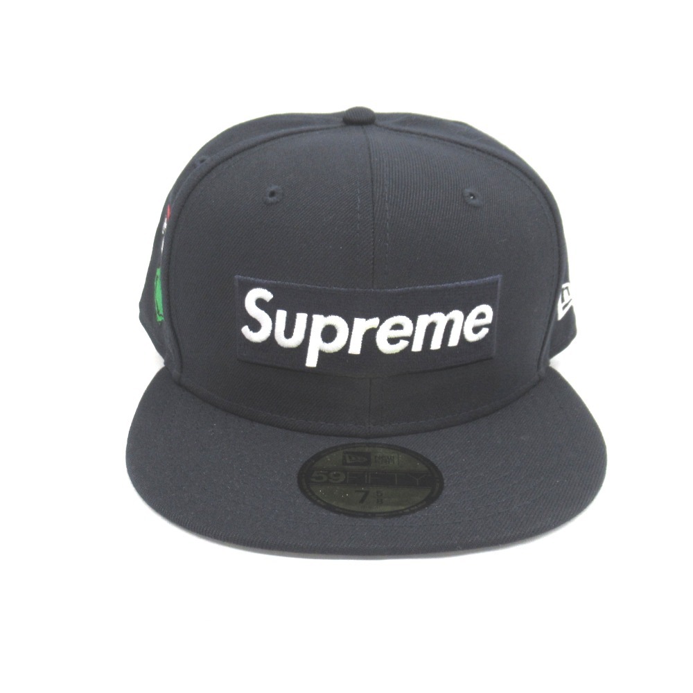 KR87801 シュプリーム キャップ ブラック系 ロゴ Grinch Box Logo New Era ＃7 5/8 グリンチ ボックス キャップ メンズ Supreme 中古