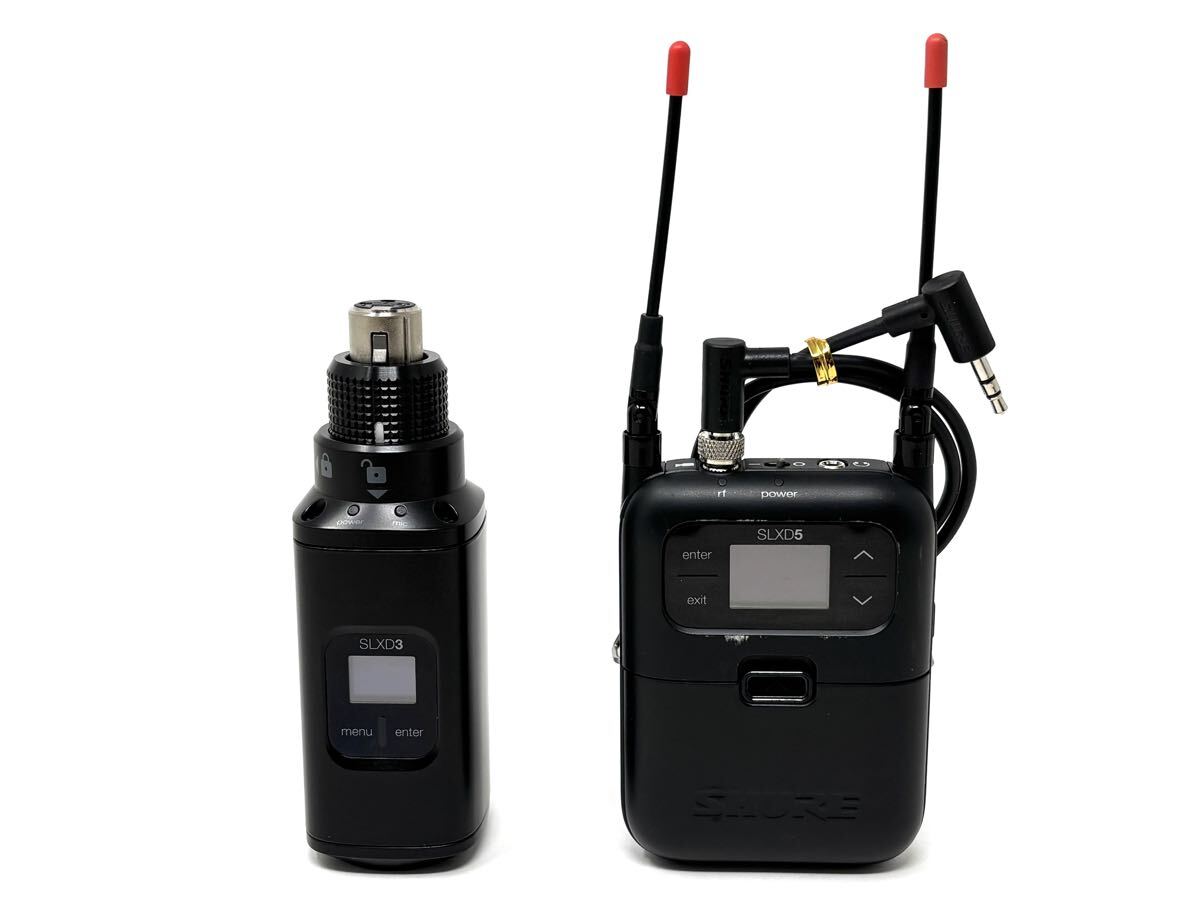SHURE SLXD35 シュア ワイヤレスシステム SLXD3 ワイヤレスプラグオン送信機 SLXD5 ポータブルデジタルワイヤレス受信機 セット