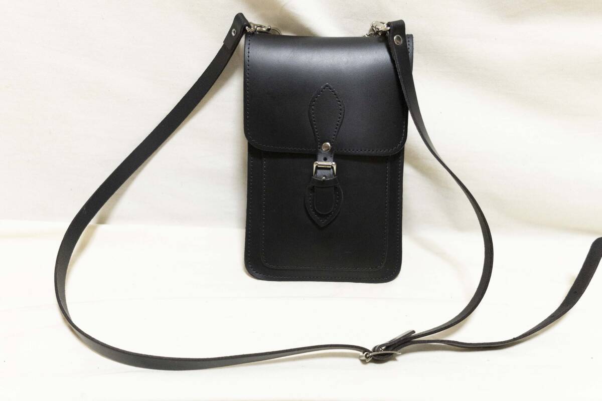 ☆ZATCHELS/ミニショルダーバッグ/牛革レザー/ブラック/正規品/英国製/ややスレ使用感無美品☆