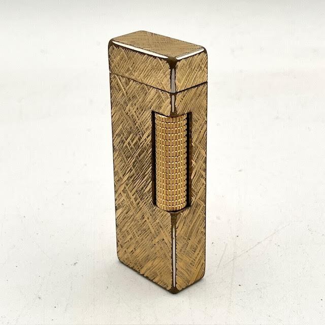 A16　dunhill　ダンヒル　ローラーガスライター　モザイクカット　ゴールド