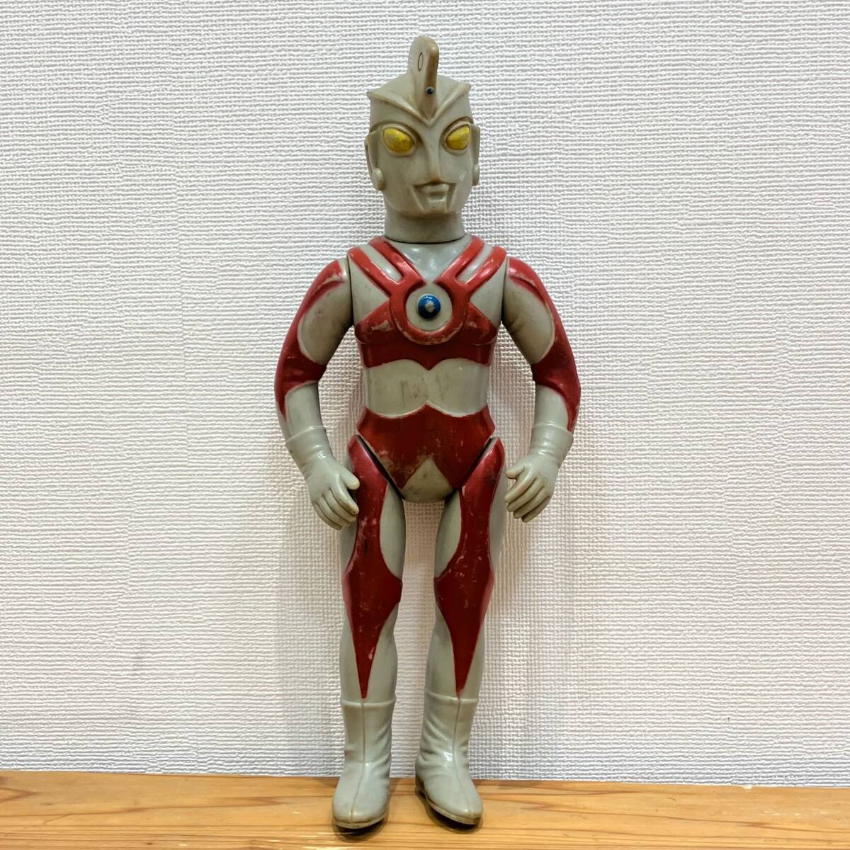 6-51【鴇】ブルマァク ウルトラマンエース ウルトラマンA フィギュア ソフビ 全長約30㎝ 円谷プロ 当時物 中古 現状品