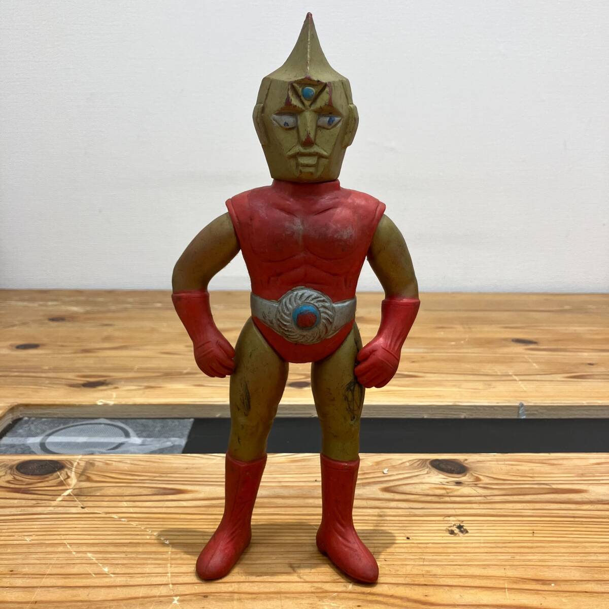 6-52【鴇】 フジテレビ スペクトルマン ソフビ フィギュア 全長約26㎝ マスダヤ 宇宙猿人ゴリ 当時物 現状品 中古