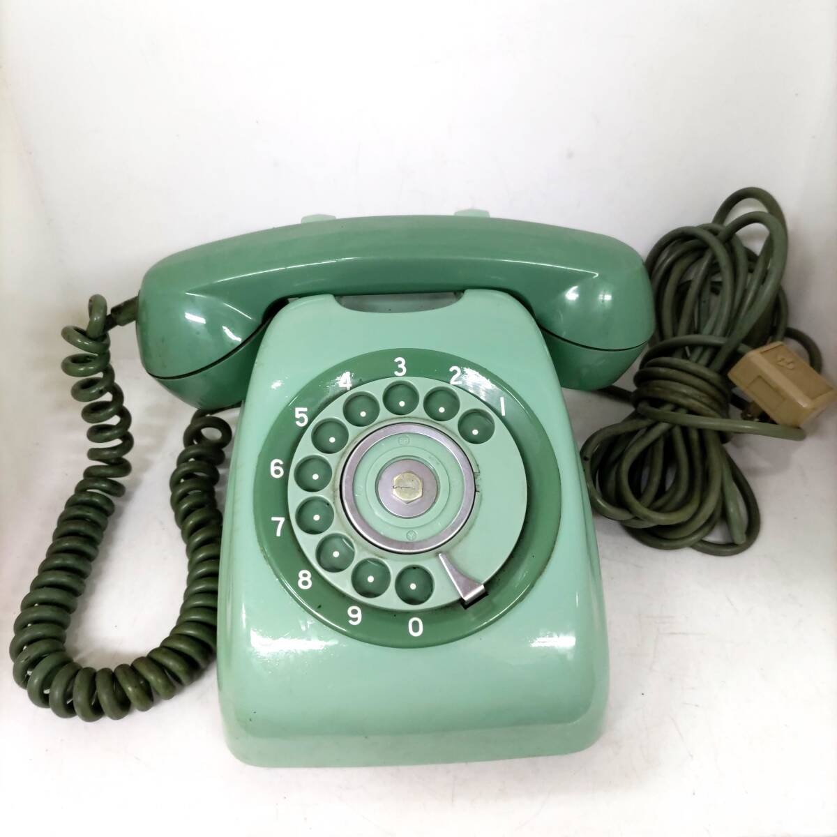 ◎レトロな逸品◎緑電話 グリーン電話 ダイヤル式 中古現状 即発送 
