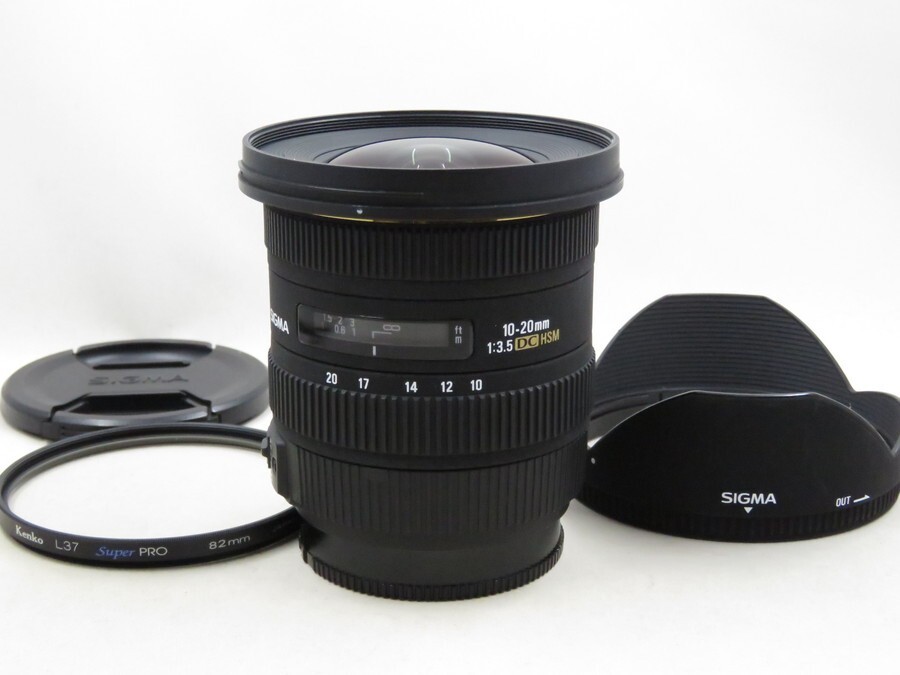 [23566Z4]★新品同様美観★SIGMA 10-20mm F3.5 EX DC HSM SonyA フード付き
