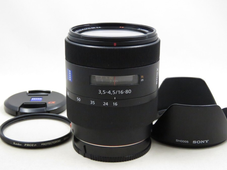 [23569V3]★ほぼ新品級★SONY Vario-Sonnar DT 16-80mm F3.5-4.5 T* フィルター・フード付き