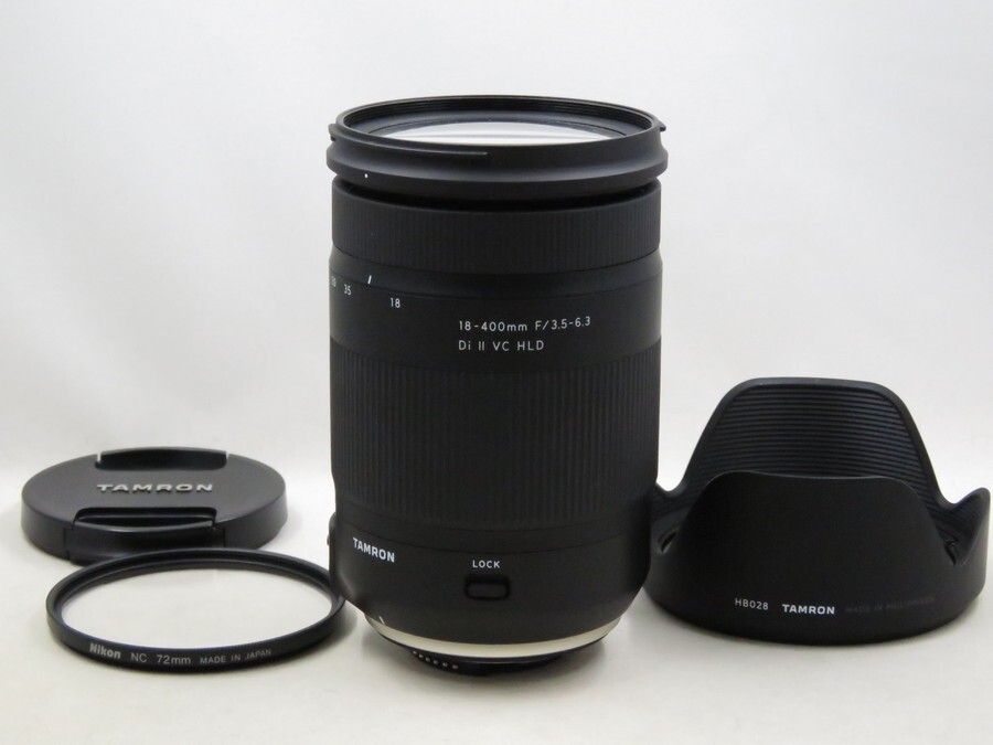 [23636Y4]★新品級★TAMRON 18-400mm F3.5-6.3 Di II VC HLD Nikon フード・フィルター付き