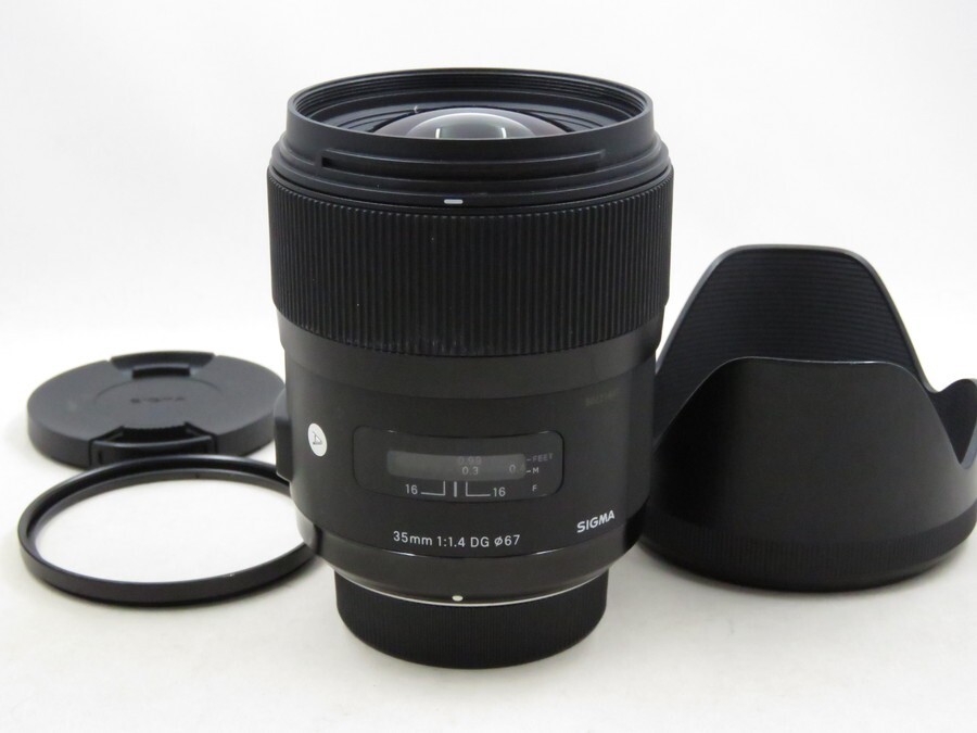 [23645V3]★実用品★SIGMA 35mm F1.4 DG HSM Art Nikon フード・フィルター付き