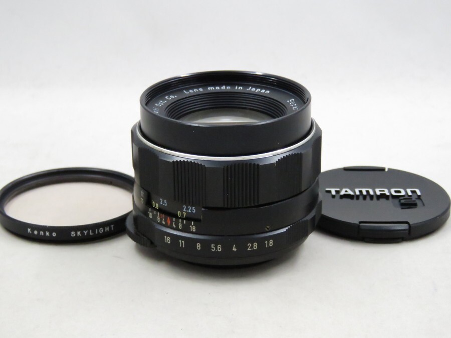 [23650Y2]★新品級美観★PENTAX Super-Multi-Coated Takumar 55mm F1.8 M42 後期 アトムレンズ フィルター付き