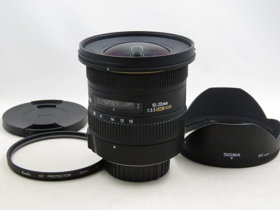 [23689Z2]★ほぼ新品級★SIGMA 10-20mm F3.5 EX DC HSM Nikon フィルター・フード付き