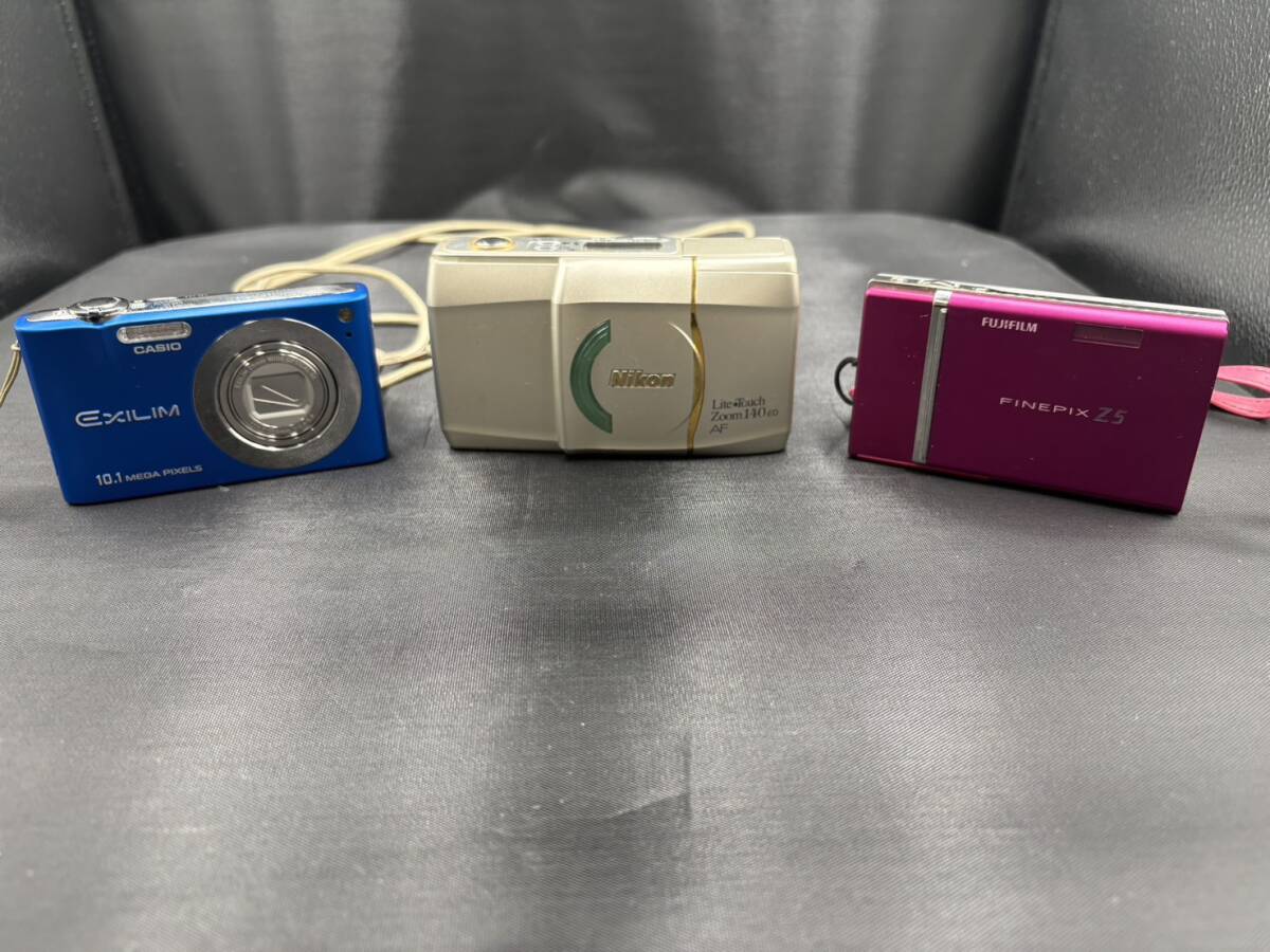 CASIO EXILIM EX-Z55 FUJIFILM FinePix Z5 fd Nikon Lite Touch Zoom 140 ED AF カメラ3点セット　T0002