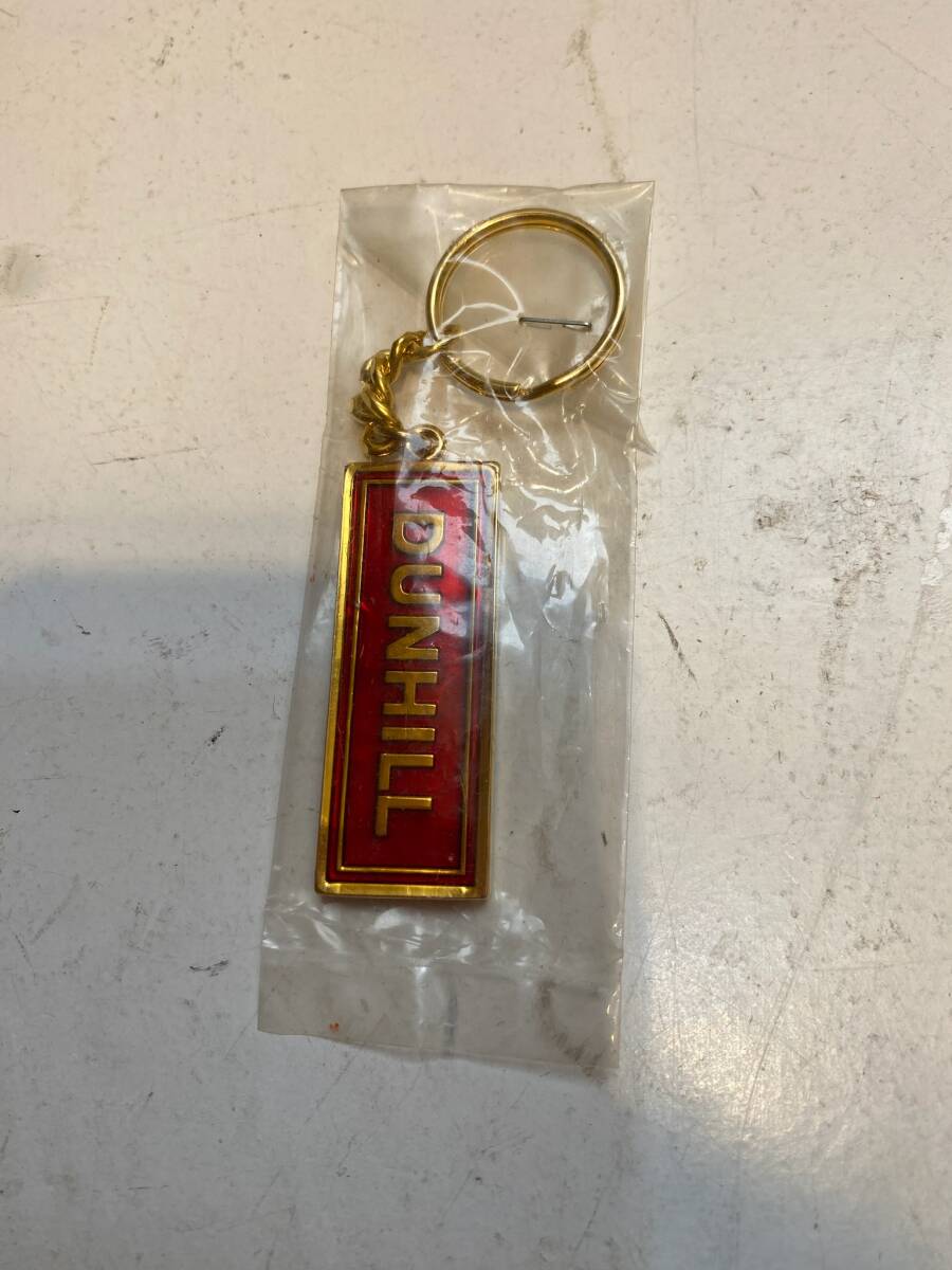 dunhill ダンヒル キーホルダー ゴールド レッド系 ロゴ 未開封 保管品 レトロ ヴィンテージ 小物