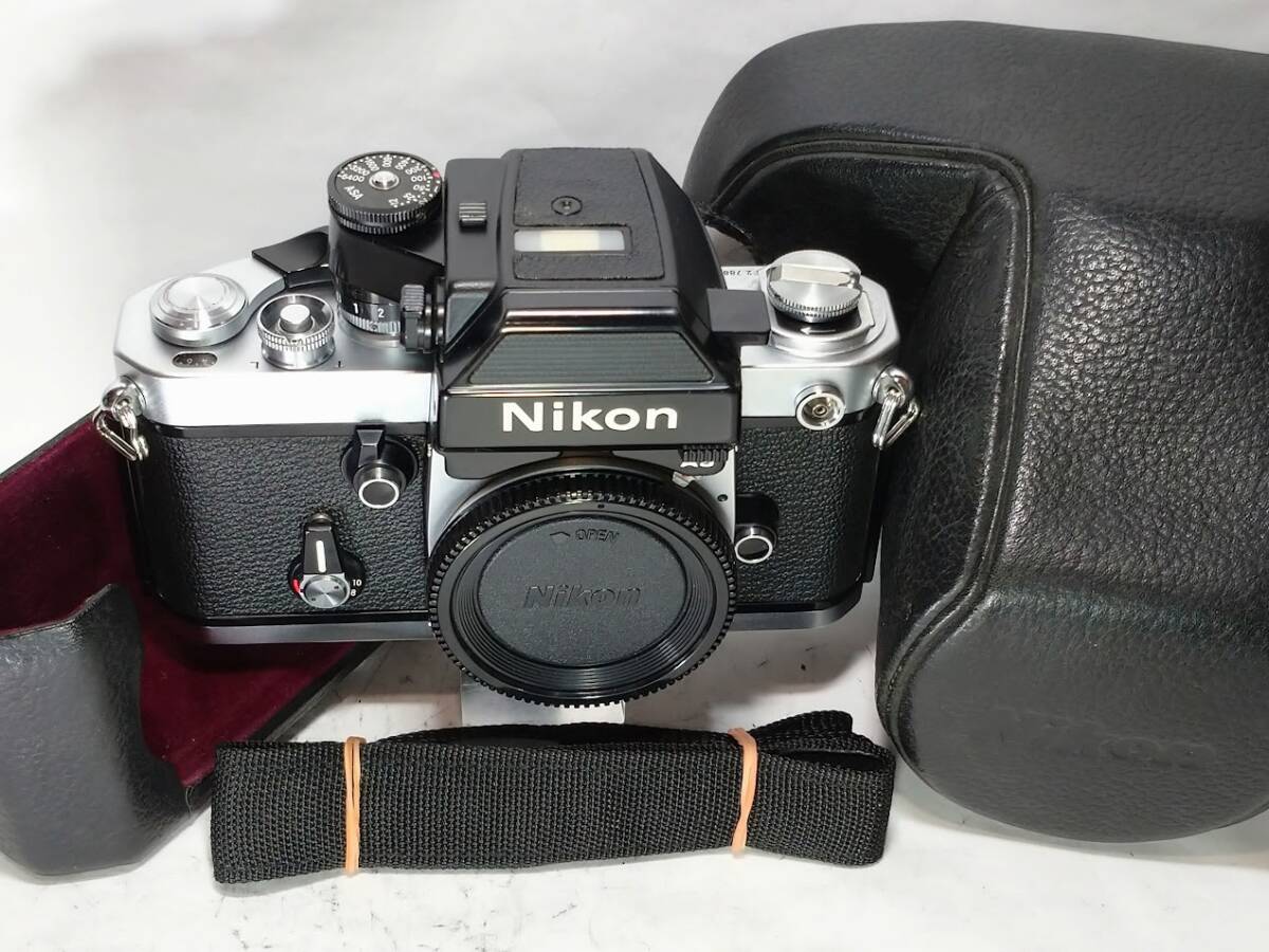 【外観・光学コレクション級美品（ケース付）／動作良好】 ニコン Nikon F2 フォトミックAS(DP-12)シルバー 名機F2ASの綺麗な逸品！#3239