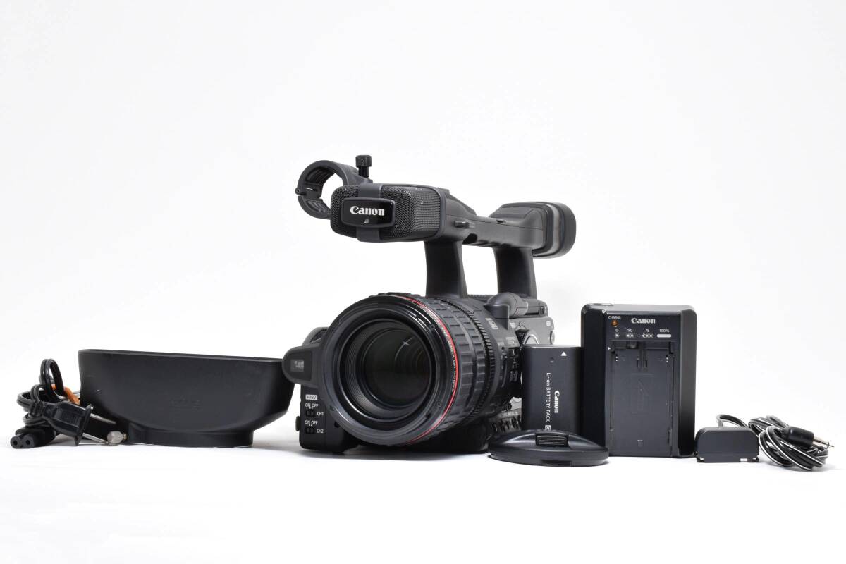 ★CANON キャノン XH A1S ビデオカメラ フード・バッテリー・充電器・DCアダプター付★　#C1202 #101856