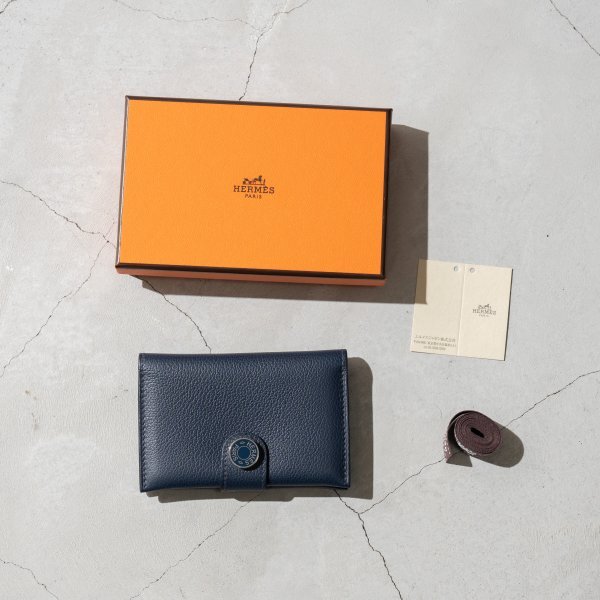 新品同様　エルメス　HERMES RMS カードケース ブルーニュイ